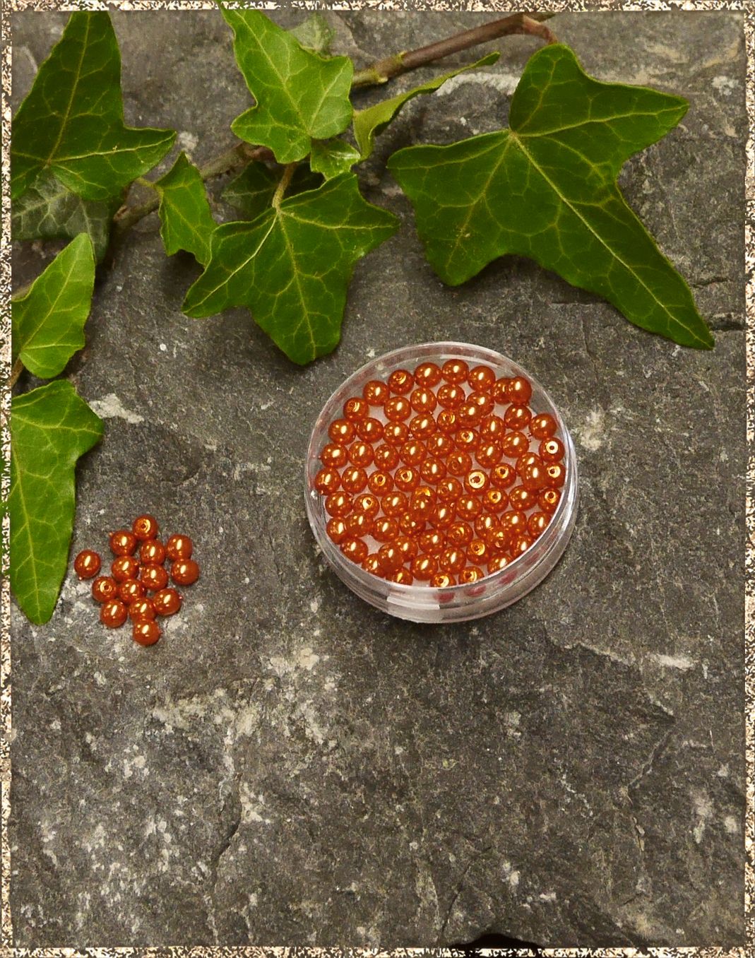 Perlen orange 4 mm
